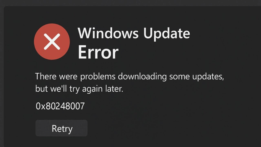 0x80248007エラーの原因