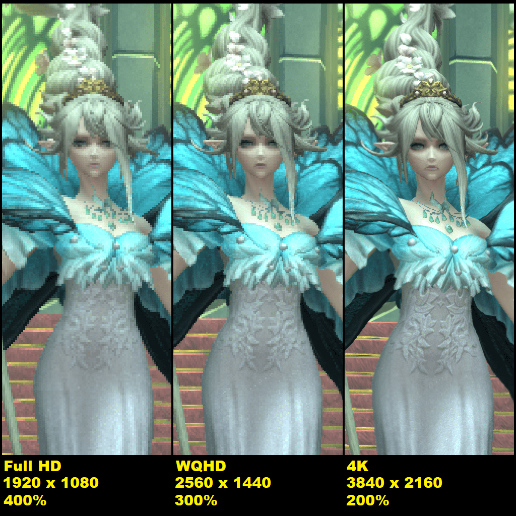 FF14　解像度の違いによる見え方
