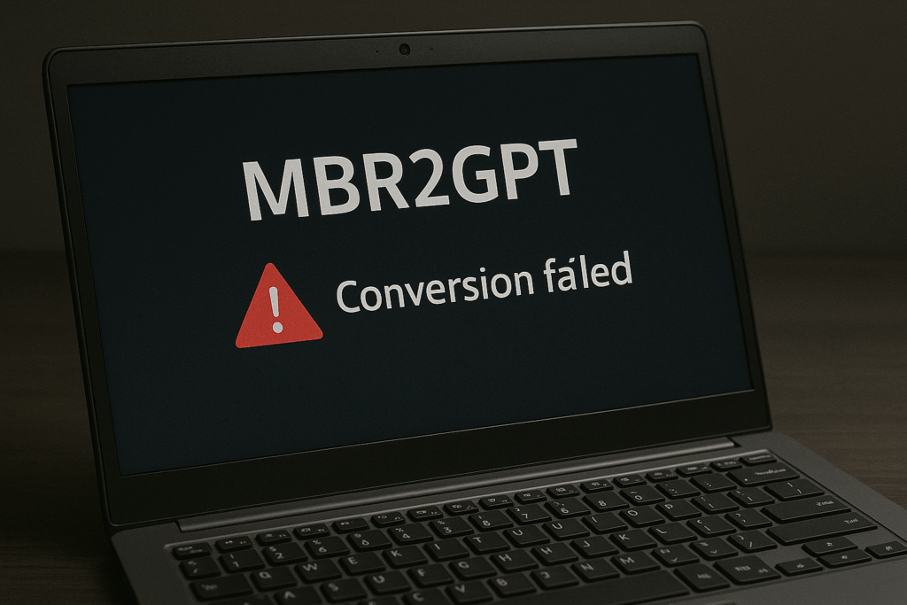 mbr2gptが失敗する主な原因